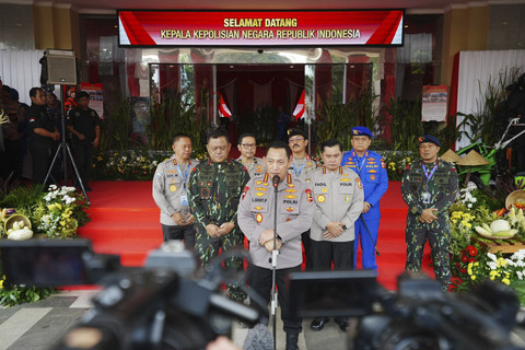 Kapolri Jenderal Listyo Sigit Prabowo saat memberi pidato di Rakernis Brimob. Foto: Dok. Istimewa