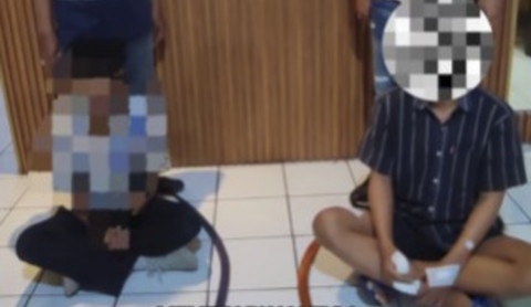 Polisi tanggap anggota geng Santos 17 yang terlibat tawuran di Magelang, Jawa Tengah. Foto: Instagram/ @polrestamagelang