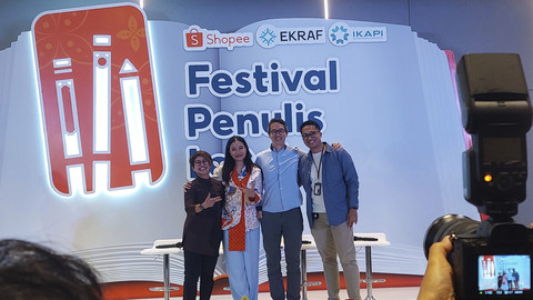 Peluncuran kampanye Shopee Festival Penulis Lokal di Jakarta Pusat, Kamis (15/5/2025). Foto: Nabila Ulfa/kumparan