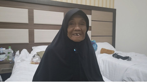 Sutiah Sunyoto, jemaah haji tertua berusia 107 tahun. Foto: Dok. Media Center Haji