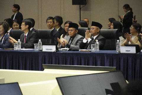 Mendikdasmen RI Abdul Mu'ti handir dalam agenda utama Pertemuan Menteri Pendidikan APEC (AEMM) ke-7 yang digelar di Korea Selatan, Selasa (14/5/2025). Foto: Kemendikdasmen
