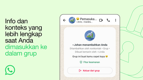  Info dan konteks lebih lengkap di grup WhatsApp. Foto: WhatsApp