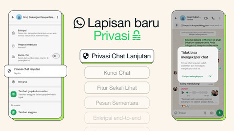 Fitur Privasi Chat Tingkat Lanjut di WhatsApp. Foto: WhatsApp