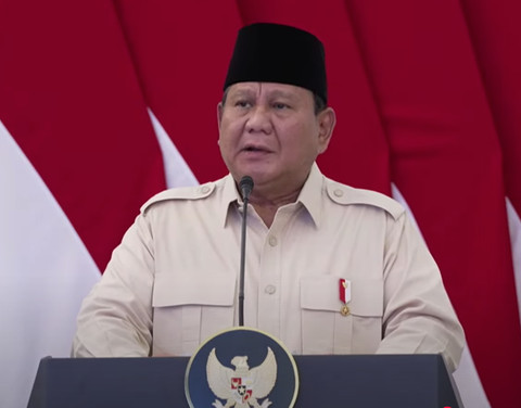 Presiden Prabowo meresmikan  Produksi Perdana Lapangan Minyak Forel dan Terubuk, Istana Merdeka, 16 Mei 2025 Foto: Youtube/Setpres RI