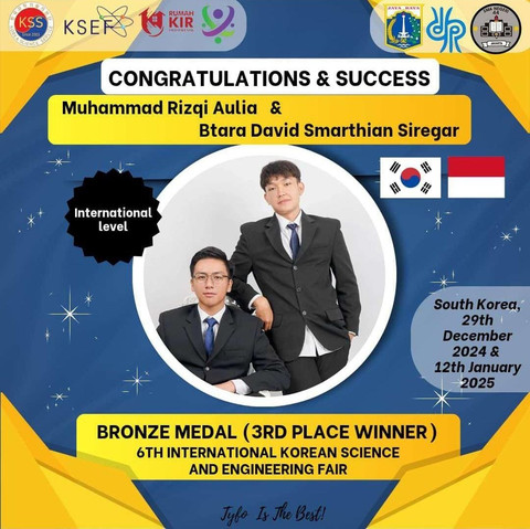 Siswa SMAN 44 Jakarta menang di Korea Science and Engineering Fair 2025. Foto: Dok. Istimewa