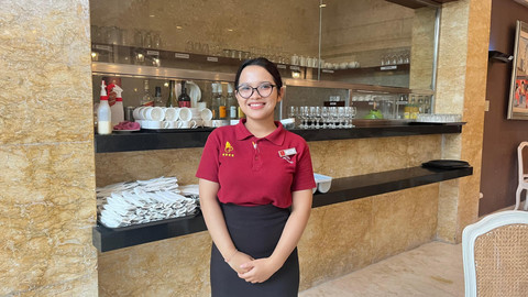 Mahasiswa Tumbuh Hospitality and Arts School, Isvania Fidelia Putri. Foto: Viantika/Pandangan Jogja