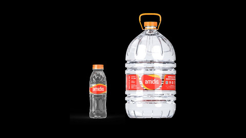 Amidis 220 ml dan 15 liter, air minum yang telah melalui proses distilasi. Foto: Amidis