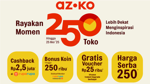Promo pembukaan cabang AZKO ke-250. Foto: Dok. AZKO