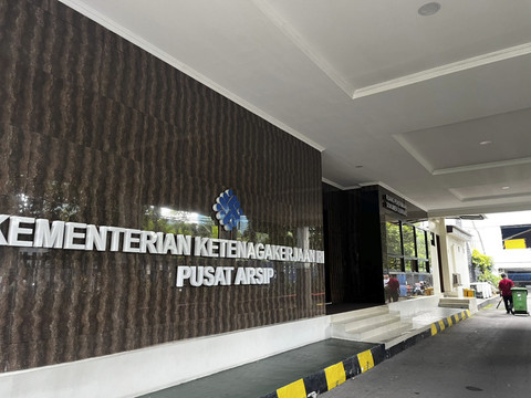 Suasana Gedung A Kantor Kementerian Ketenagakerjaan, Gatot Subroto, Jakarta Selatan, Selasa (20/5/2025). Foto: Rayyan Farhansyah/kumparan