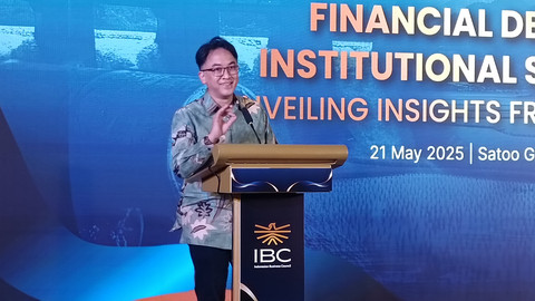 Kepala Pusat Kebijakan Sektor Keuangan Kementerian Keuangan (Kemenkeu), Adi Budiarso di acara IBC, di Hotel Shangri-La, Jakarta, Rabu (21/5). Foto: Muhammad Fhandra/kumparan