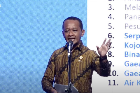 Bahlil Lahadalia dalam acara acara IPA Convex di ICE BSD City, Tangerang, Banten, Rabu (21/5/2025). Foto: YouTube/Sekretariat Presiden