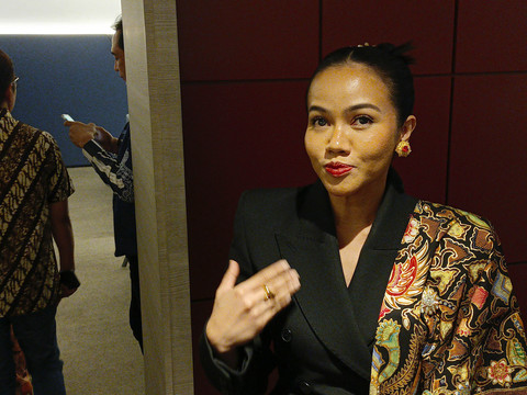Penyanyi Yura Yunita saat ditemui usai konferensi pers Pagelaran Sabang Merauke. Foto: Aprilandika Pratama/kumparan