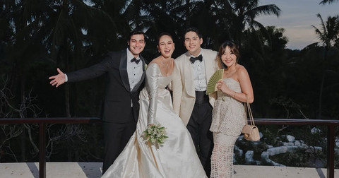 Cinta Brian dan Gisella Anastasia hadiri pernikahan Luna Maya-Maxime Bouttier. Foto: Instagram @cinta_brian