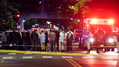 Suasana di lokasi kejadian dua staf kedutaan Israel ditembak mati di dekat Museum Yahudi Ibu Kota di Washington, D.C., AS, 22 Mei 2025. Foto: REUTERS/Jonathan Ernst