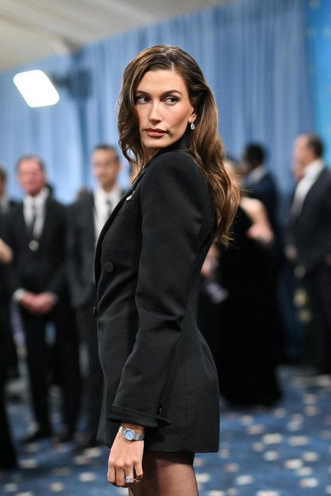Hailey Bieber menghadiri Met Gala di New York City, New York, AS. Foto: ANGELA WEISS / AFP