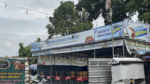 Lahan milik BMKG yang diduga diduduki oleh ormas GRIB di Pondok Betung, Tangerang Selatan, Jumat (23/5/2025). Foto: Abid Raihan/kumparan