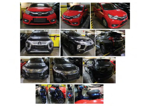 Mobil dan motor yang disita KPK terkait dugaan korupsi di Kemnaker. Foto: Dok. KPK