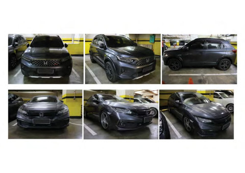 Mobil dan motor yang disita KPK terkait dugaan korupsi di Kemnaker. Foto: Dok. KPK