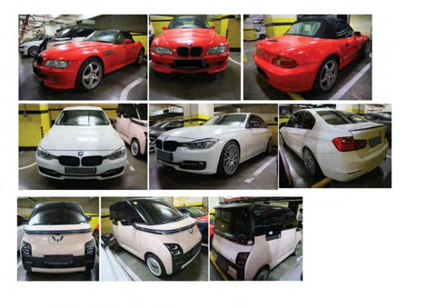 Mobil dan motor yang disita KPK terkait dugaan korupsi di Kemnaker. Foto: Dok. KPK