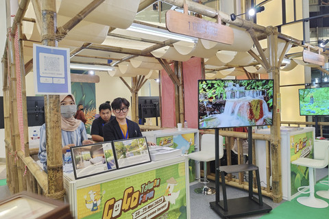 Kantor Perwakilan Taiwan di Indonesia (TETO) menggelar pameran tempat wisata di Taiwan dengan nama "Taiwan Leisure Farm Fair" di Mal Emporium Pluit, Jakarta Utara, Sabtu (24/5/2025). Foto: Alya Zahra/kumparan 