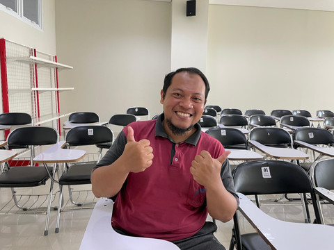 Peserta yang juga merupakan dosen Bahasa Inggris UNISA Yogyakarta, Taufiq Jati Murtaya. Foto: Yusuf Hay/Pandangan Jogja