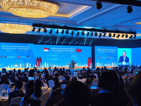 Perdana Menteri (PM) Republik Rakyat Tiongkok, Li Qiang, pada acara Indonesia-China Business Reception 2025 yang diselenggarakan oleh Kadin di Shangri-La Hotel Jakarta, pada Sabtu (24/5/2025). Foto: Luthfi Humam/kumparan