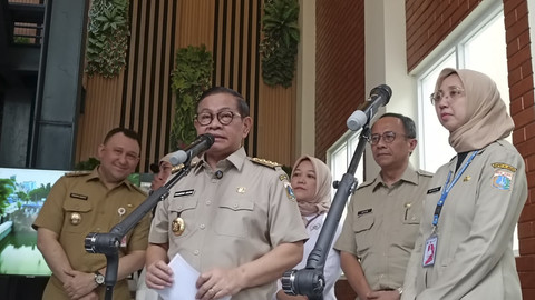 Gubernur Jakarta Pramono Anung dalam peresmian Rumah Pompa Sunter C, Jakarta Utara, Senin (26/5/2025). Foto: Zamachsyari/kumparan