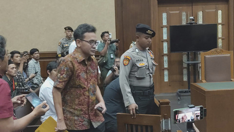 Dosen pada Fakultas Ilmu Komputer UI, Bob Hardian Syahbuddin, dihadirkan sebagai ahli dalam sidang kasus Sekjen PDIP Hasto Kristiyanto di Pengadilan Tipikor Jakarta, Senin (26/5/2025). Foto: Jonathan Devin/kumparan