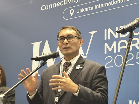 Sekjen Kemenhub Antoni Arif Priadi di gelaran Indonesia Maritime Week (IMW) 2025, Senin (26/5/2025). Foto: Widya Islamiati/kumparan