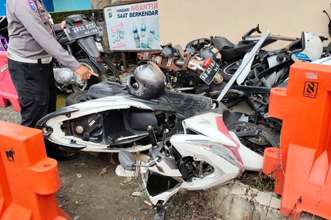 Penampakan motor vario yang dikendarai Argo Ericko Achfandi mahasiswa Hukum FH UGM. Foto: Arfiansyah Panji Purnandaru/kumparan