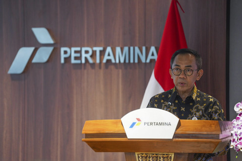 Direktur Utama KPI Taufik Aditiyawarman dalam acara penandatanganan komitmen pengembangan Project USAF Pertamina yang digelar di di Grha Pertamina, Jakarta, Senin (26/5/2025). Foto: Dok. KPI