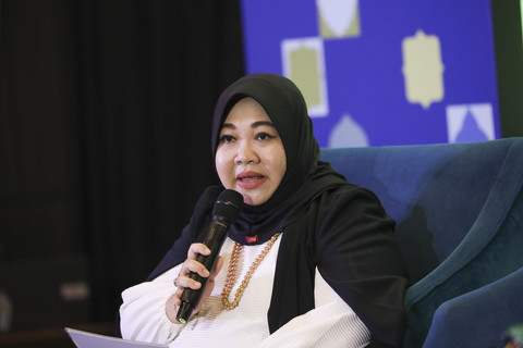 Direktur Urusan Perusahaan dan Keberlanjutan Nestle Indonesia Sufintri Rahayu menjadi pembicara kumparan Halal Forum 2025 di Ballroom Artotel Mangkuluhur, Jakarta, Selasa (27/5/2025).  Foto: Aditia Noviansyah/kumparan