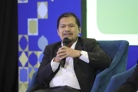 Kepala Pusat Pengkajian dan Pengembangan Jaminan Produk Jalal UIN Jakarta Sandra Hermanto menjadi pembicara kumparan Halal Forum 2025 di Ballroom Artotel Mangkuluhur, Jakarta, Selasa (27/5/2025).  Foto: Jamal Ramadhan/kumparan