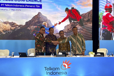 Rapat Umum Pemegang Saham Tahunan (RUPS) PT Telkom Indonesia (Persero) Tbk di Hote Four Seasons, Jakarta, Selasa (27/5/2025). Foto: Muhammad Fhandra Hardiyon/kumparan