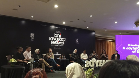 Konferensi pers Java Jazz Festival 2025 di Hotel Borobudur, Jakarta Pusat, Rabu (28/5/2025).  Foto: Giovanni/kumparan