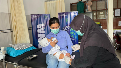 Aksi sosial PNM mencegah stunting dan imunisasi gratis. (ist)