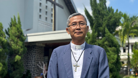 Pendeta Dwi Agus Cahyono dari GKJ Gondang, Sragen. Foto: Widi RH Pradana/Pandangan Jogja