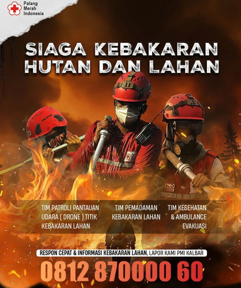 Kontak PMI Kalbar yang bisa dihubungi. Foto: Dok. instagram @pmiprovkalbar.