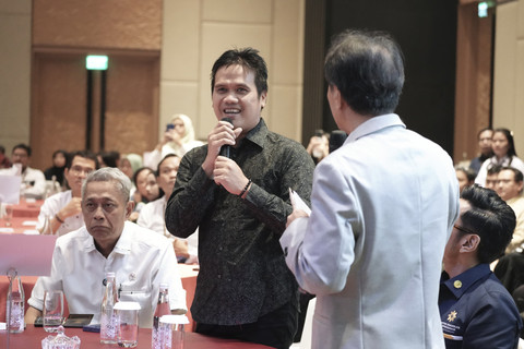 Wamensos Agus Jabo hadir dalam Public Hearing Gempita (Gerakan Milenial Pecinta Tanah Air) bersama Kantor Komunikasi Presiden pada Rabu (28/5/2025) di Jakarta.  Foto: Dok. Kemensos
