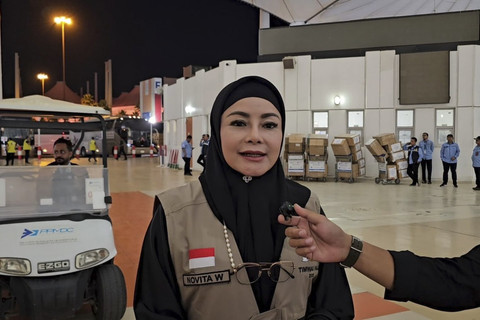 Anggota Timwas Novita Wijayanti saat melakukan pemantauan ibadah haji di Jeddah, Arab Saudi, Rabu (28/5/2025). Foto: Dok. DPR RI
