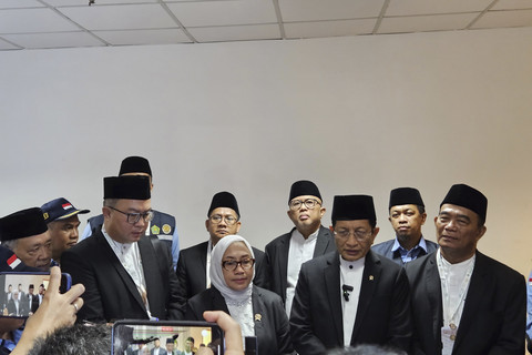 Amirul Hajj Nasaruddin Umar tiba di Jeddah. Foto: Dok. Kemenag