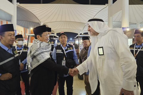 Amirul Hajj Nasaruddin Umar tiba di Jeddah. Foto: Dok. Kemenag