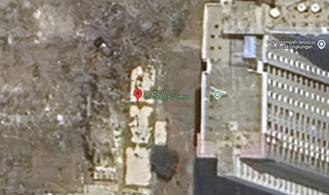 Lokasi pembakaran sampah ilegal di Cengkareng Timur yang dikeluhkan warga diberi nama 'Markas Polusi' di Google Maps. Foto: Dok. Tangkapan layar Google Maps
