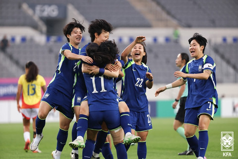 Timnas Wanita Korea Selatan menahan imbang Kolombia 1-1 di FIFA Matchday, Senin (2/6). Foto: KFA