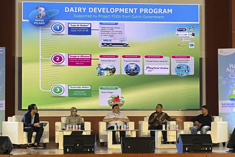 Narasumber dalam perayaan Hari Susu Sedunia 2025 bersama Frisian Flag Indonesia di kampus IPB Bogor, Senin (2/6/2025). Foto: Eka Nurjanah/kumparan