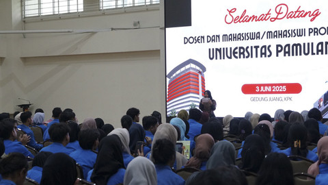 KPK terima Mahasiswa dari Universitas Pamulang di Gedung Merah Putih KPK, Jakarta Selatan, Selasa (3/6/2025). Foto: Abid Raihan/kumparan