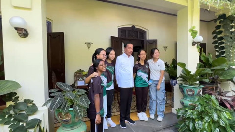 Jokowi terima rombongan study tour dari Raffles Girls School, Singapore. dok: Kompol Syarif