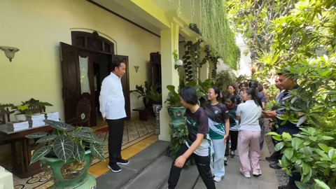 Jokowi terima rombongan study tour dari Raffles Girls School, Singapore. dok: Kompol Syarif