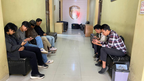 Lima peserta Diksar Mahepel Unila diperiksa sebagai saksi. | Foto: Sinta Yuliana/Lampung Geh