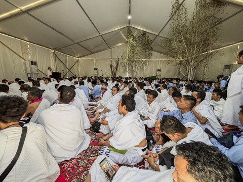 Suasana di tenda misi haji. Foto: Moh Fajri/kumparan